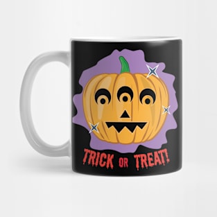 3-eyed Spooky Halloween Pumpkin - Trick or Treat Mug